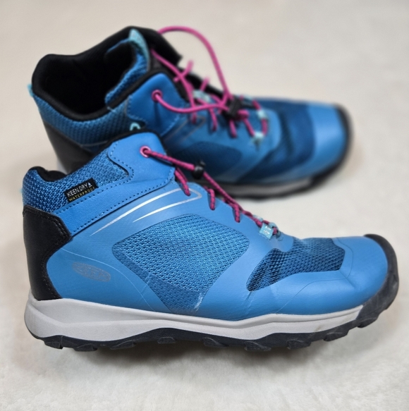 Keen Vibrant Blue Hiking Boots with Pink Accents - Picture 2 of 7